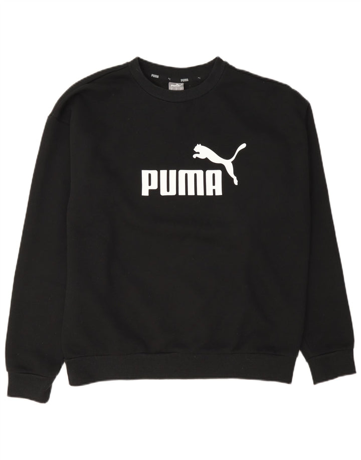 Pulover cu grafic pentru femei Puma, UK 14, bumbac mediu negru