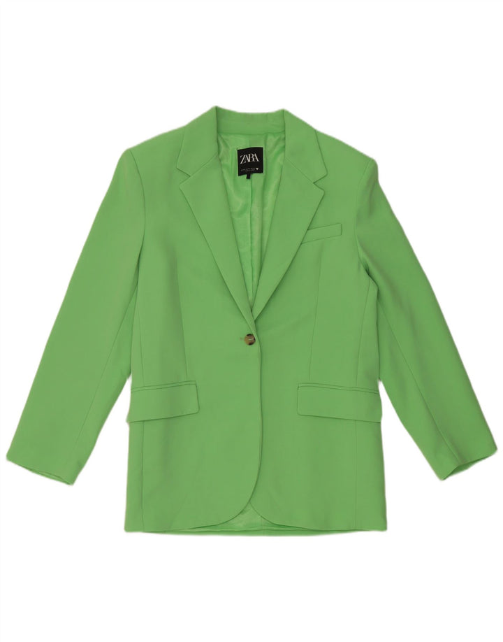 Jachetă blazer supradimensionată pentru femei Zara UK 6 XS Poliester verde