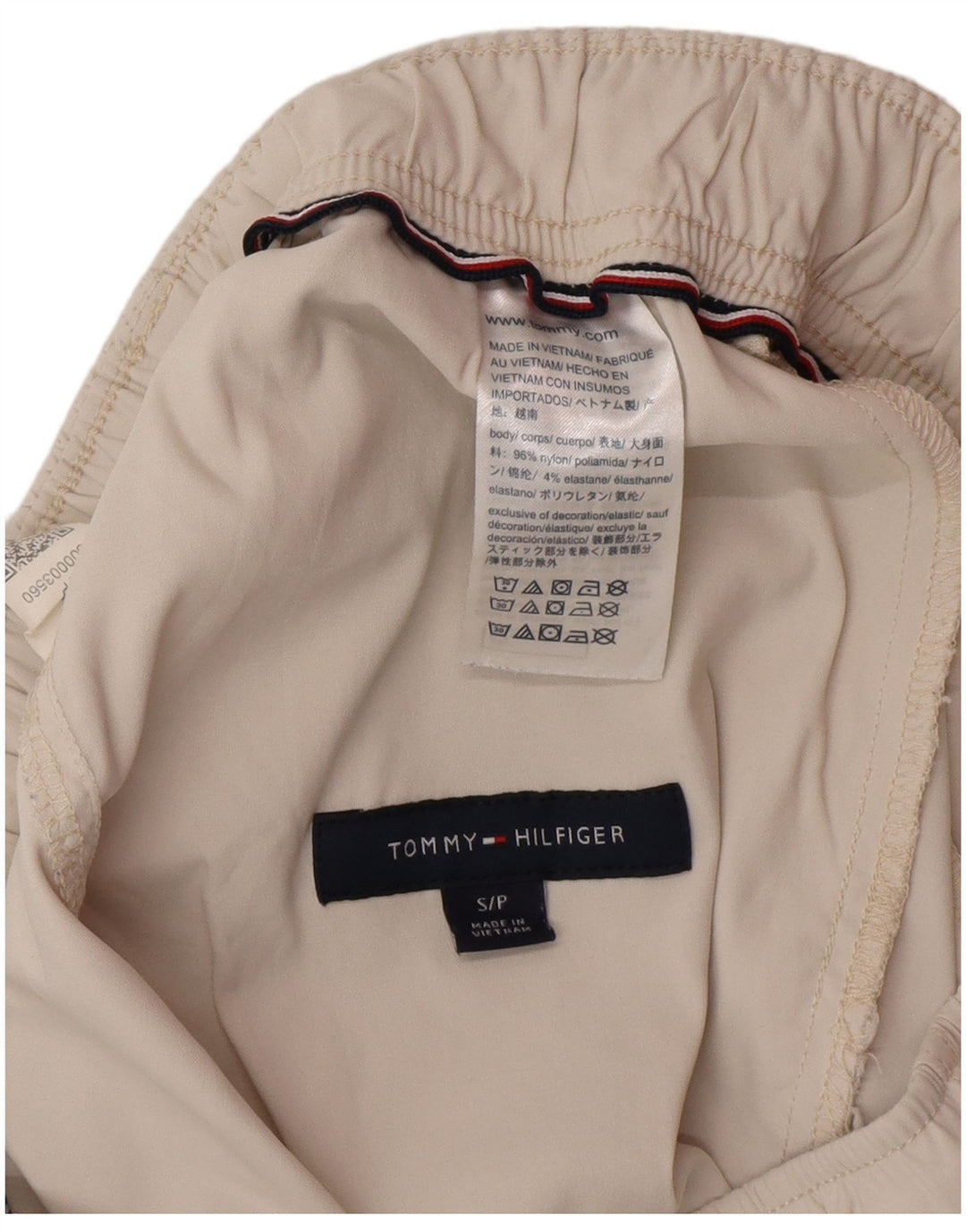Costum de baie Tommy Hilfiger pentru bărbați, mic din nailon alb