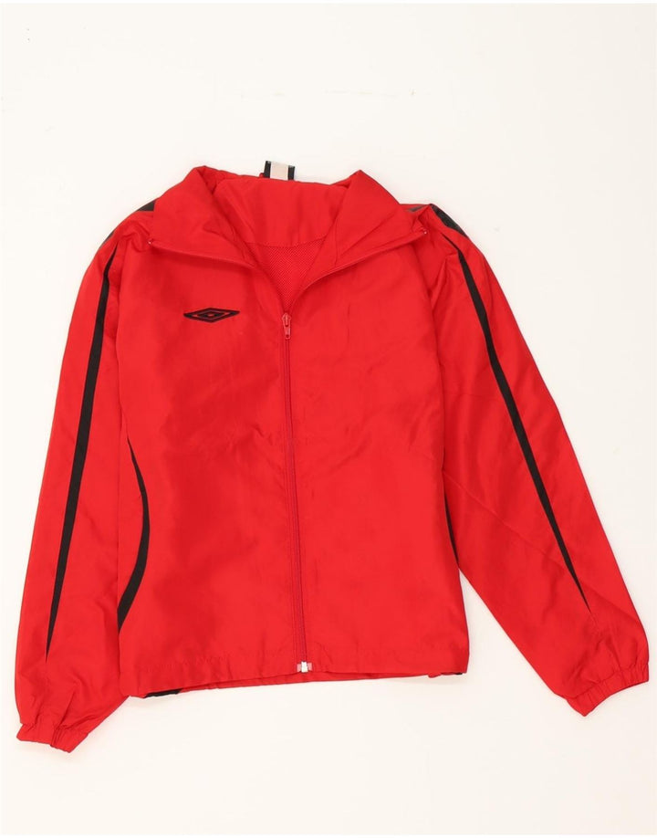 UMBRO Boys Tracksuit Top Jacket 10-11 Years Medium  Red Polyester Vintage Umbro and Second-Hand Umbro from Messina Hembry 