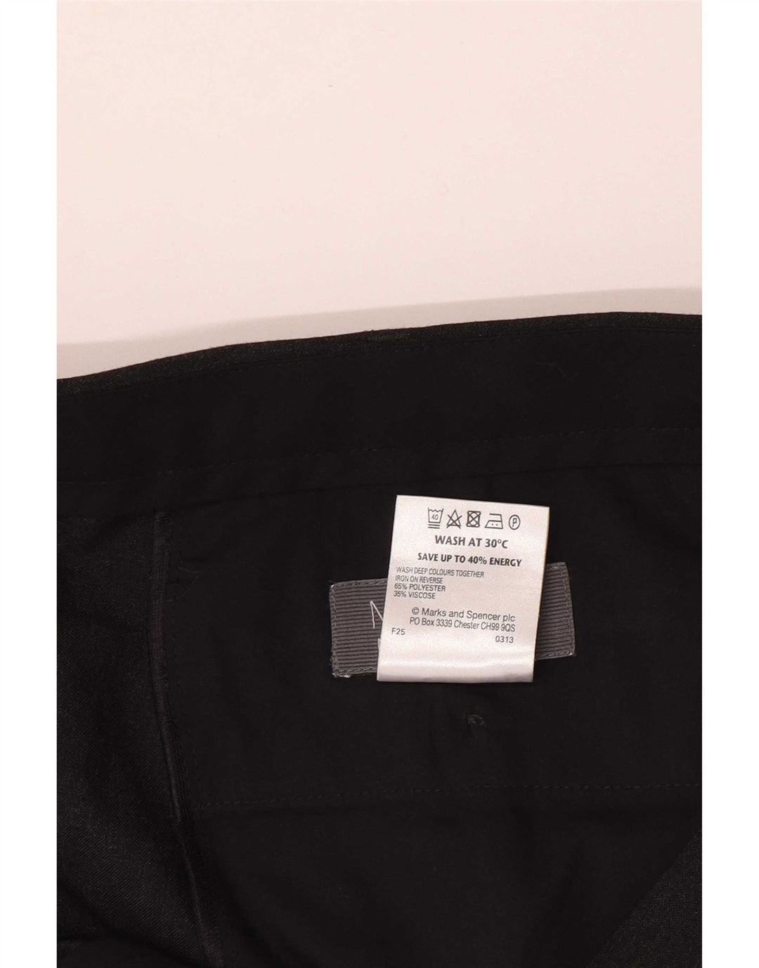 Marks & Spencer Pantaloni drepți pentru bărbați L42 L33 Poliester negru