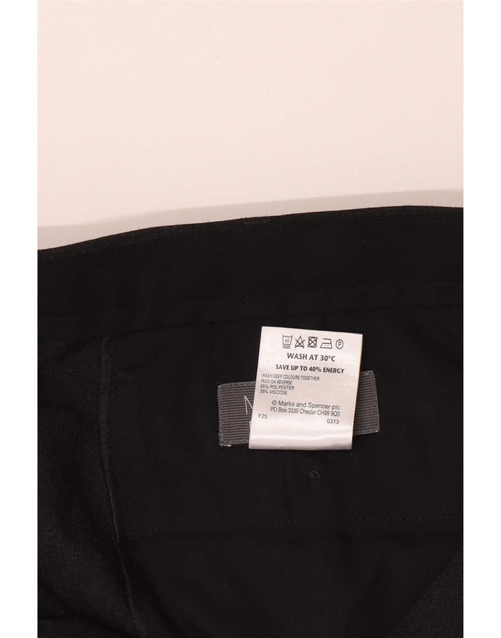 Marks & Spencer Pantaloni drepți pentru bărbați L42 L33 Poliester negru