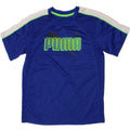 PUMA Boys Graphic T-Shirt Top 12-13 Years Navy Blue Colourblock Polyester Vintage Puma and Second-Hand Puma from Messina Hembry 