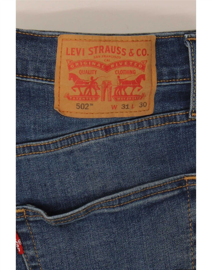 Blugi conici pentru bărbați Levi's 502 W31 L30 Bumbac albastru