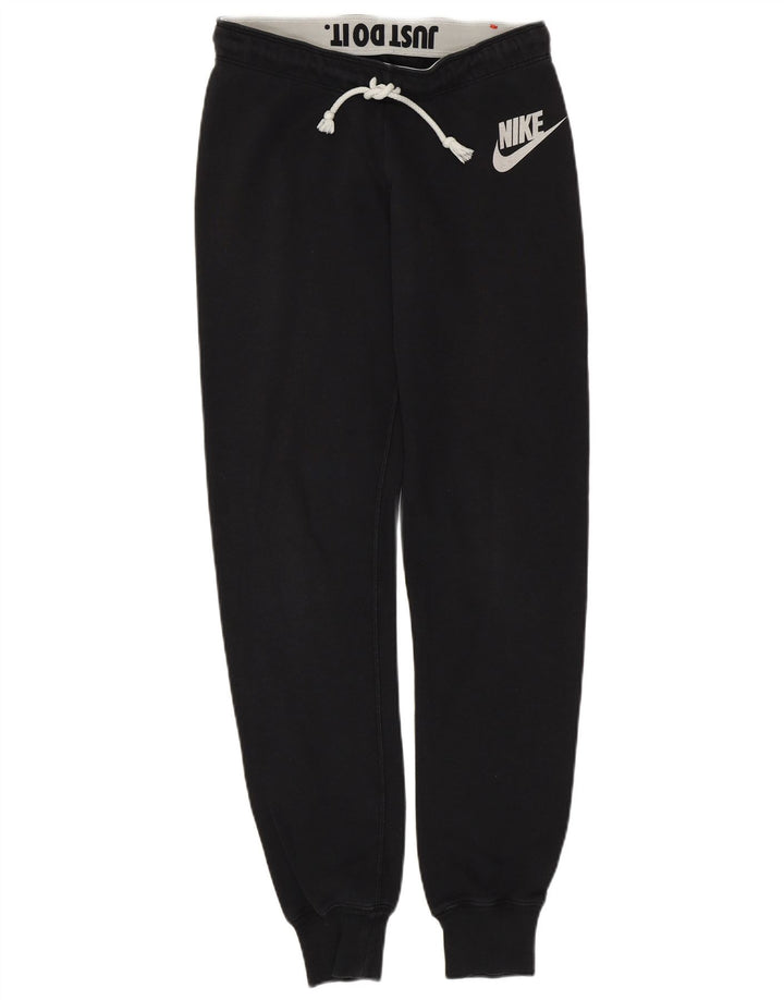 Pantaloni de trening pentru femei NIKE Pantaloni de jogging UK 10 Bumbac negru mic