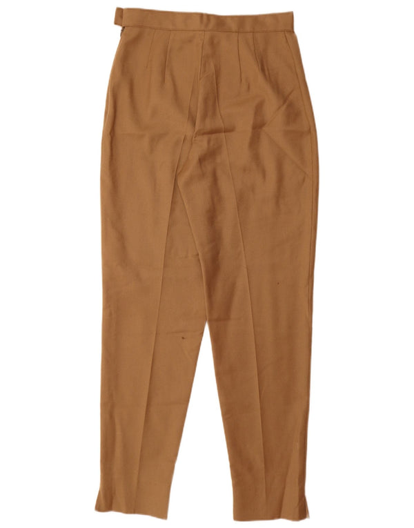 Pantaloni de costum vintage pentru femei conice IT 42 Medium W28 L29 Bej Lână virgină