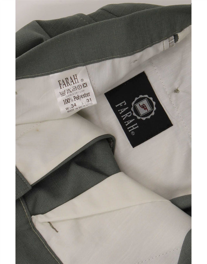 Pantaloni casual drepti pentru femei Farah L34 L31 Poliester verde