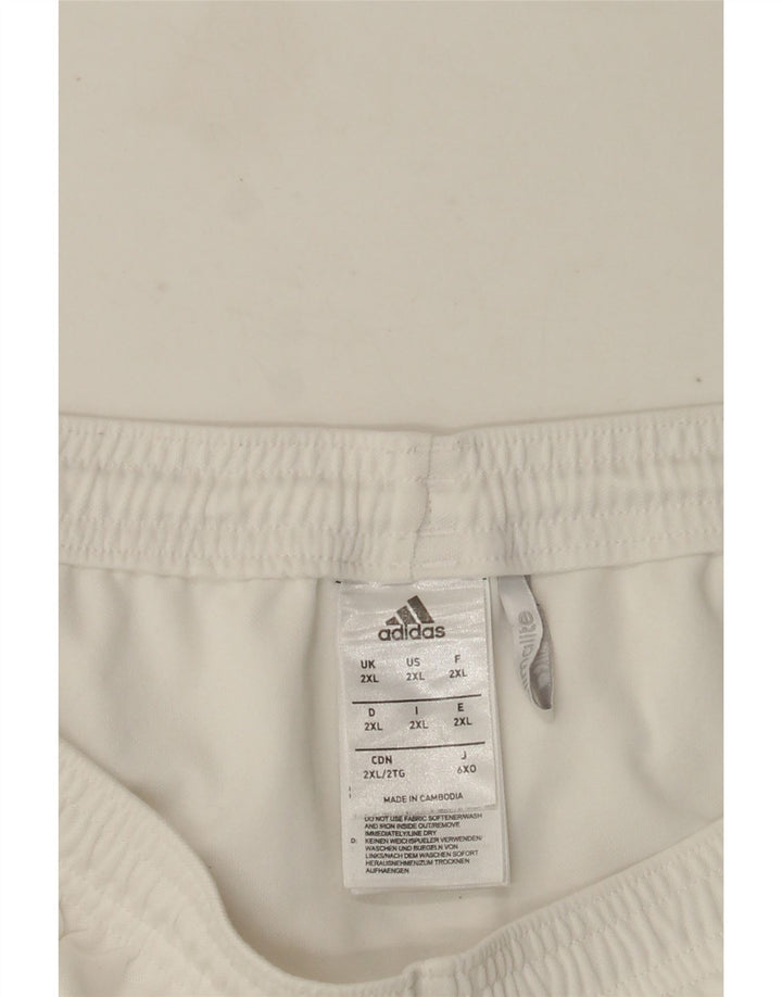 Pantaloni scurți Adidas Climalite Sport 2XL, alb, poliester