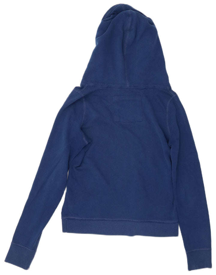 ABERCROMBIE & FITCH Pulover cu glugă cu grafic pentru femei UK 14 Medium Bleumarin