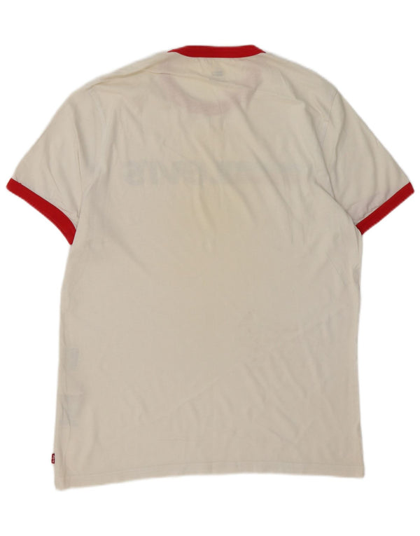 Tricou grafic pentru bărbați Levi's Top mare, alb, din bumbac color bloc