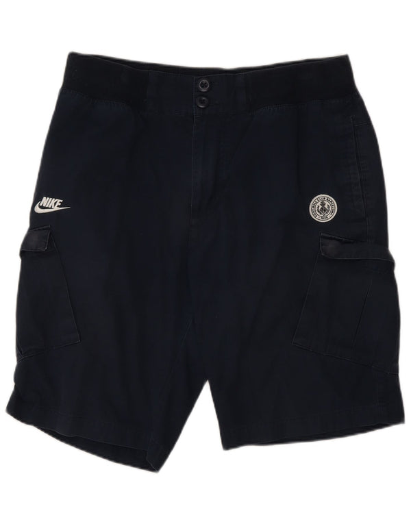 Pantaloni scurți cargo Nike pentru bărbați Barcelona Football Club, mari W34, bumbac bleumarin