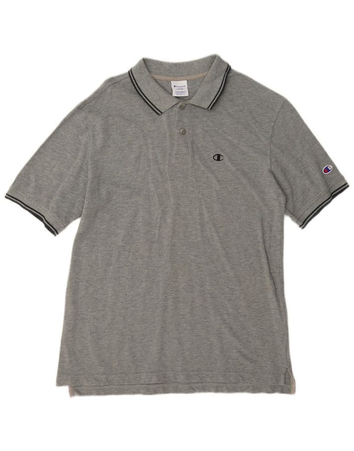 Tricou polo Champion pentru bărbați, mare, gri cu dungi