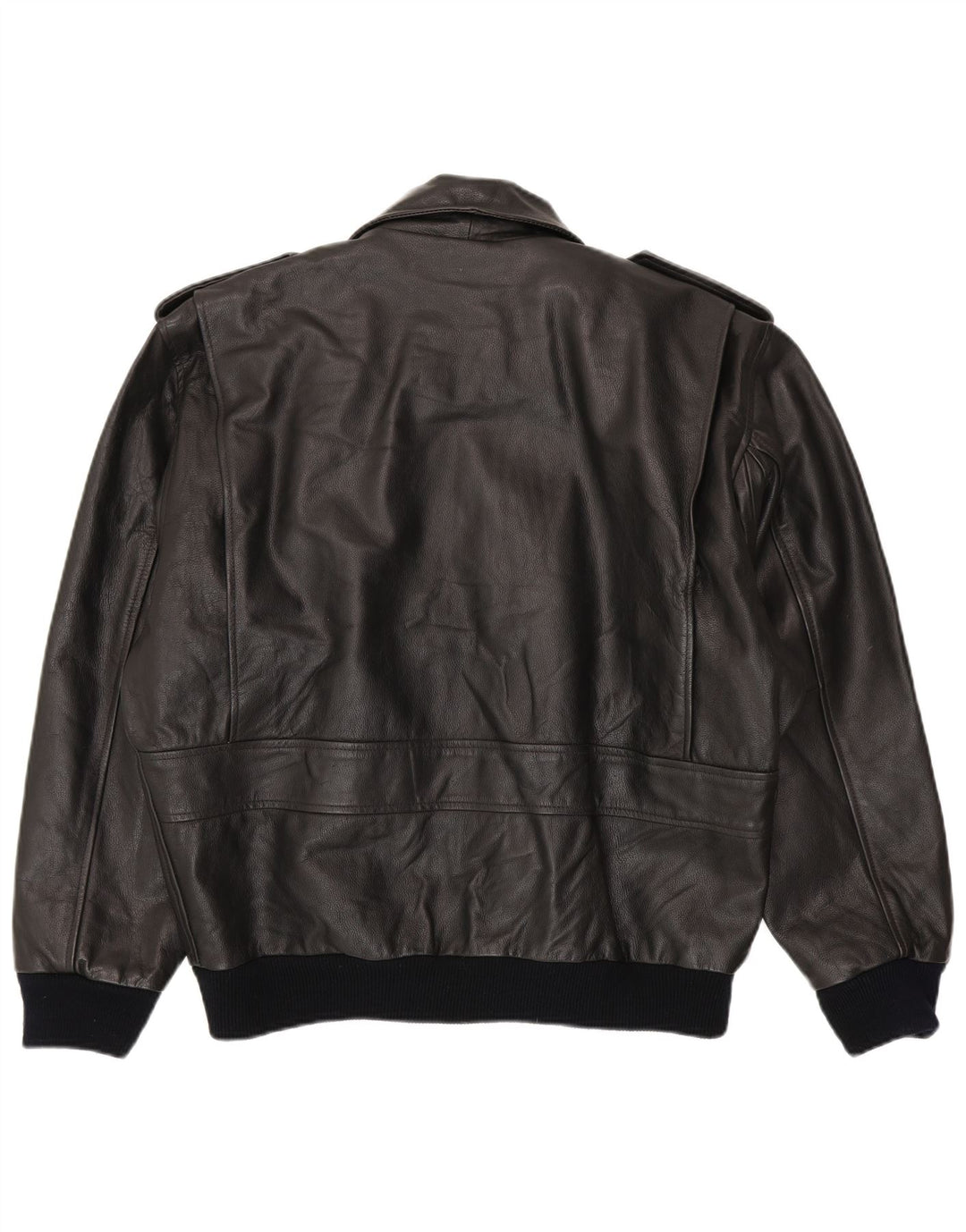Jachetă vintage pentru bărbați din shearling IT 48 Medium Black