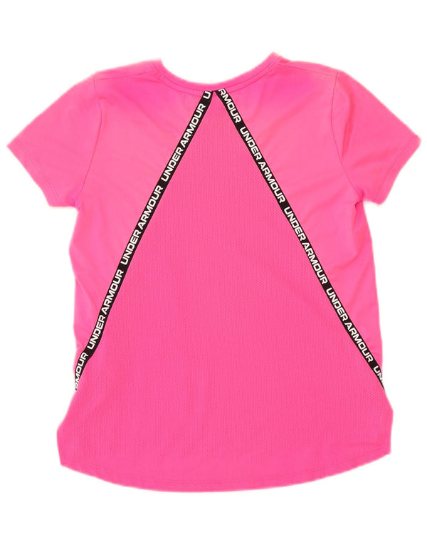 Tricou grafic Under Armour pentru fete Top 9-10 ani poliester roz mediu