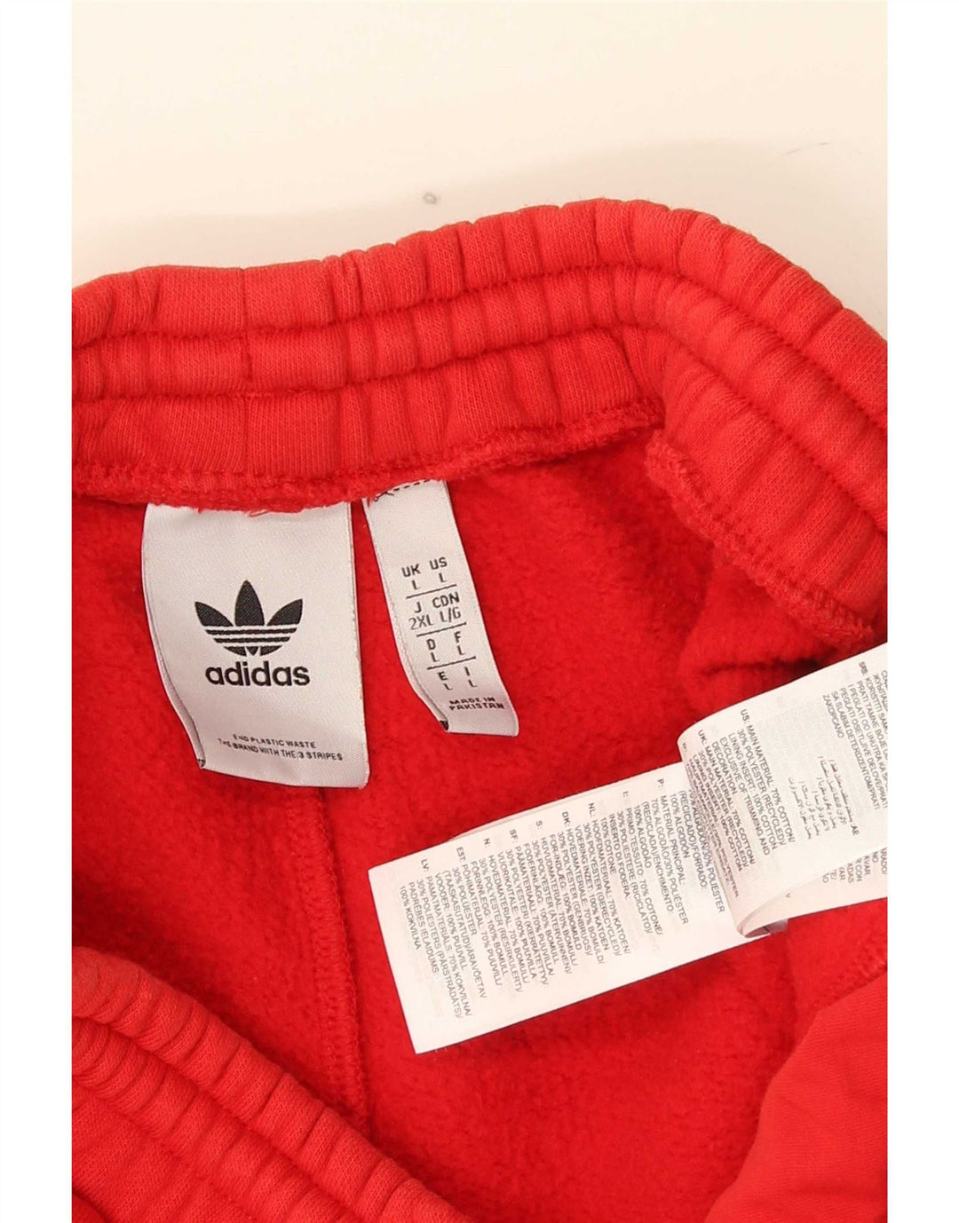Pantaloni scurți sport Adidas pentru bărbați, bumbac roșu mare
