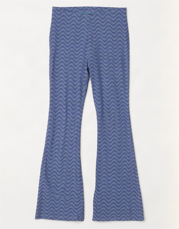Leggings flare pentru fete Marks & Spencer 13-14 ani, bumbac chevron albastru