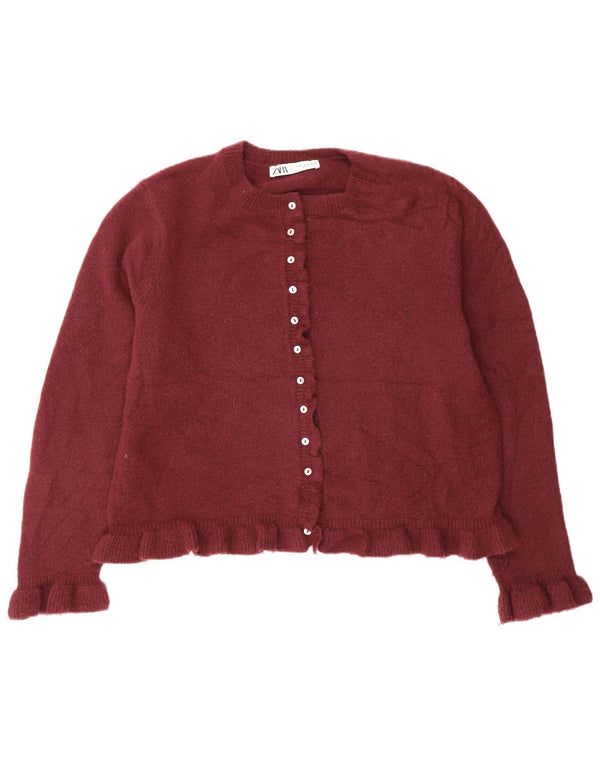 Pulover cardigan pentru femei Zara UK 18 XL Bordeaux