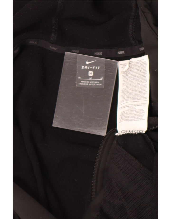 Pulover Nike pentru bărbați Dri Fit, cu fermoar, poliester mediu negru