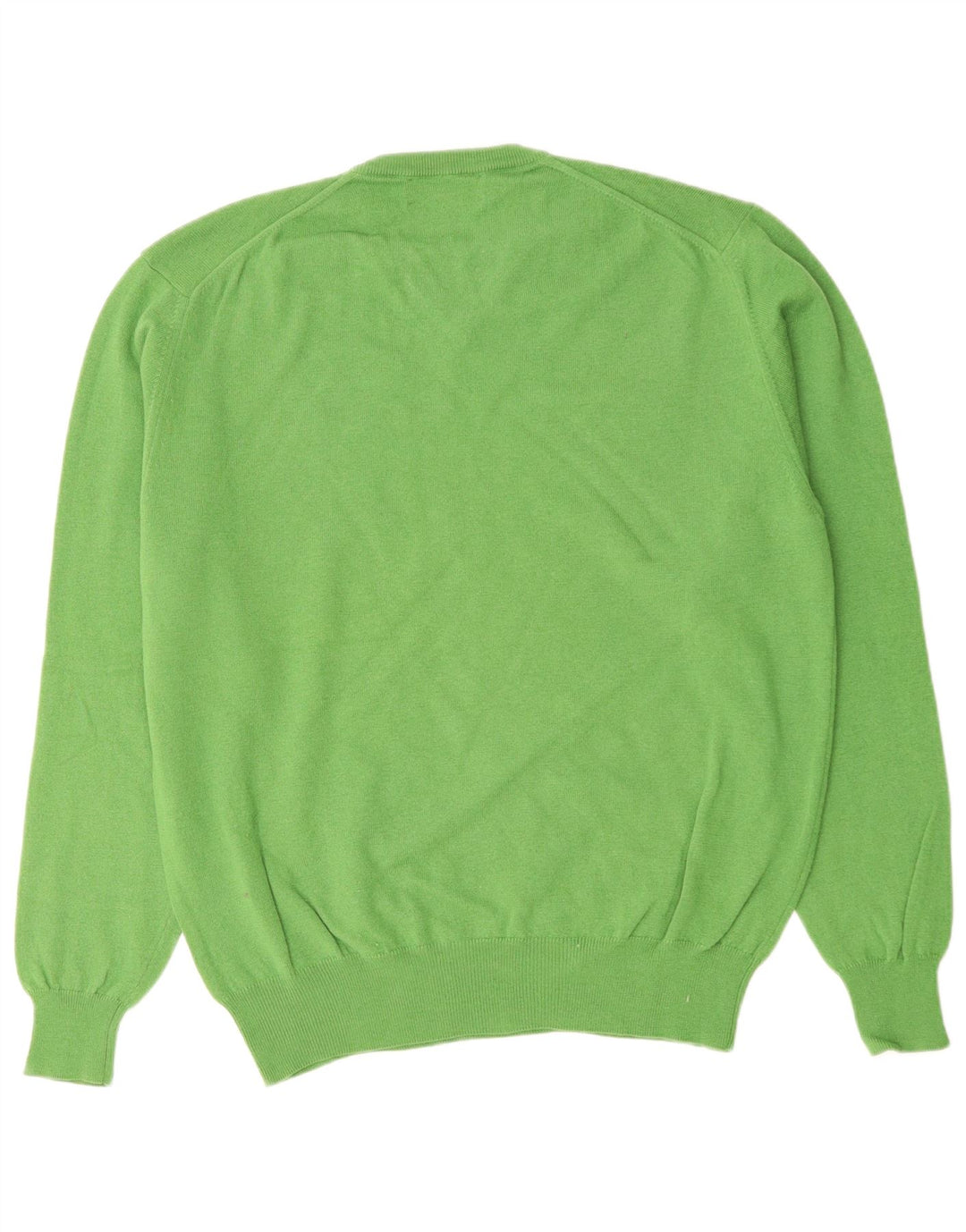 FRED PERRY Pulover cu decolteu în V pentru bărbați din lână verde mediu