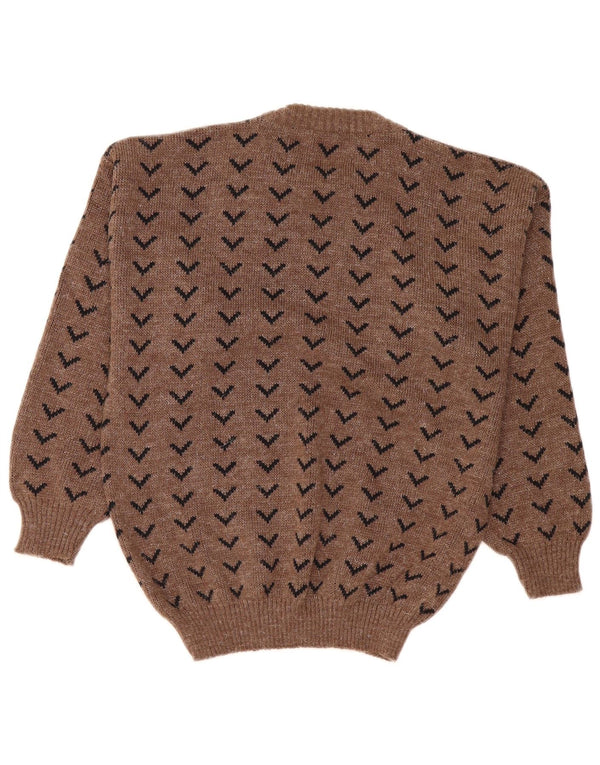 Pulover pentru damă Erredi cu gâtul turnat UK 16 mare, maro, floral