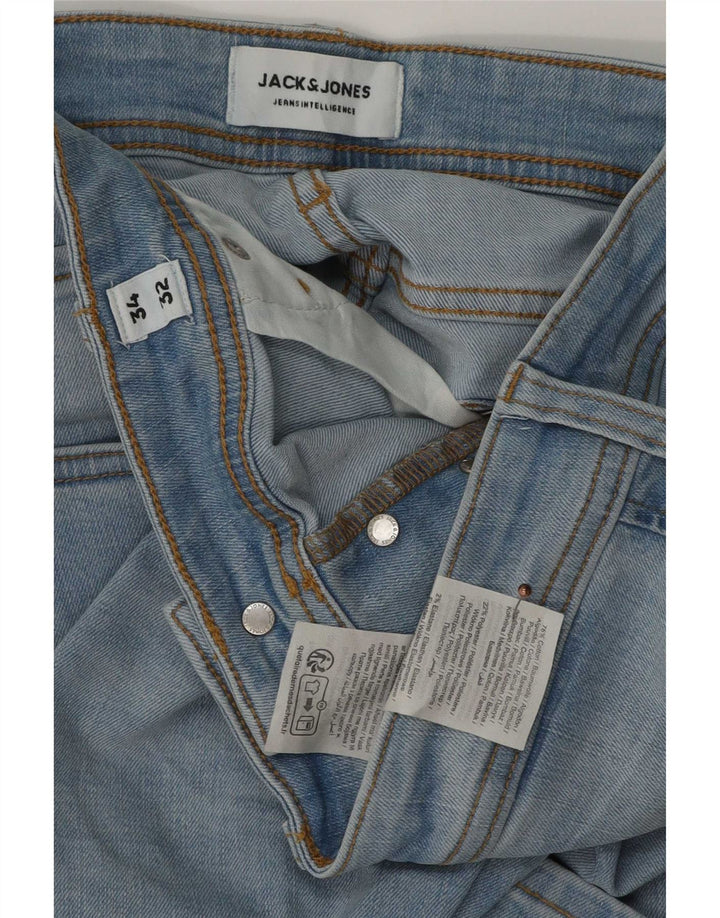 Blugi slim pentru bărbați Jack & Jones W34 L32 Bumbac albastru