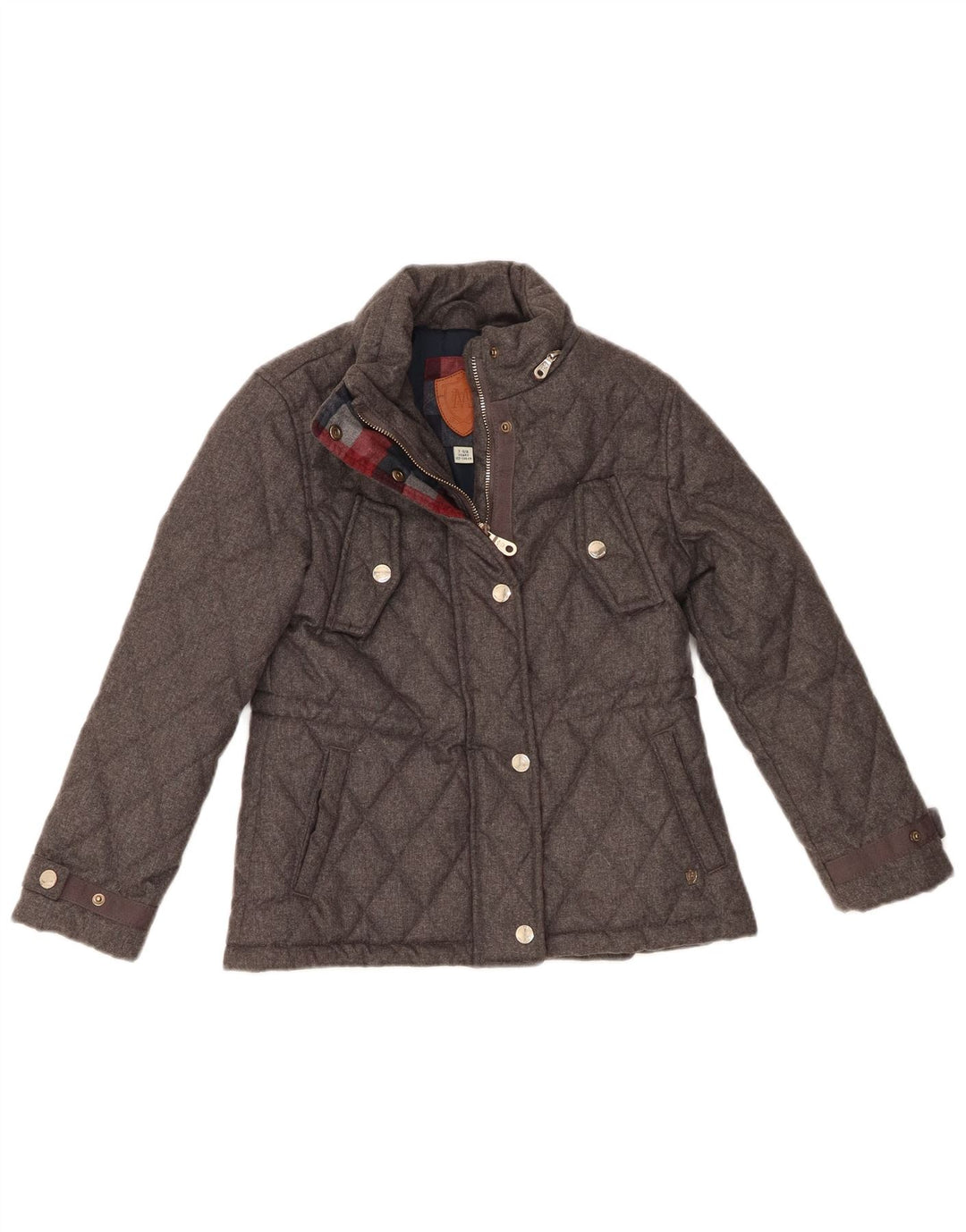 Geaca Matlasata Fete Massimo Dutti 7-8 Ani Gri Poliester