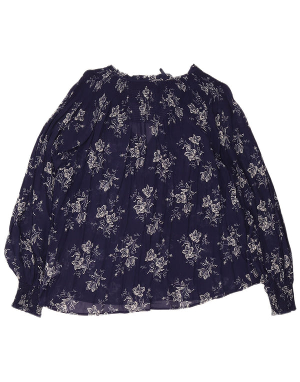 Bluză Polo Ralph Lauren pentru femei UK 14 Medium Bleumarin Floral