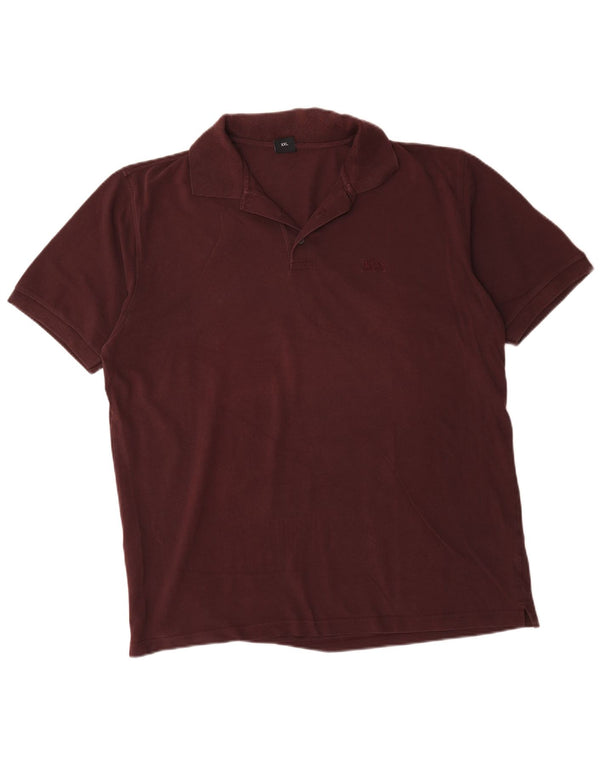 Cămașă polo pentru bărbați Hugo Boss, bumbac burgundy 2XL