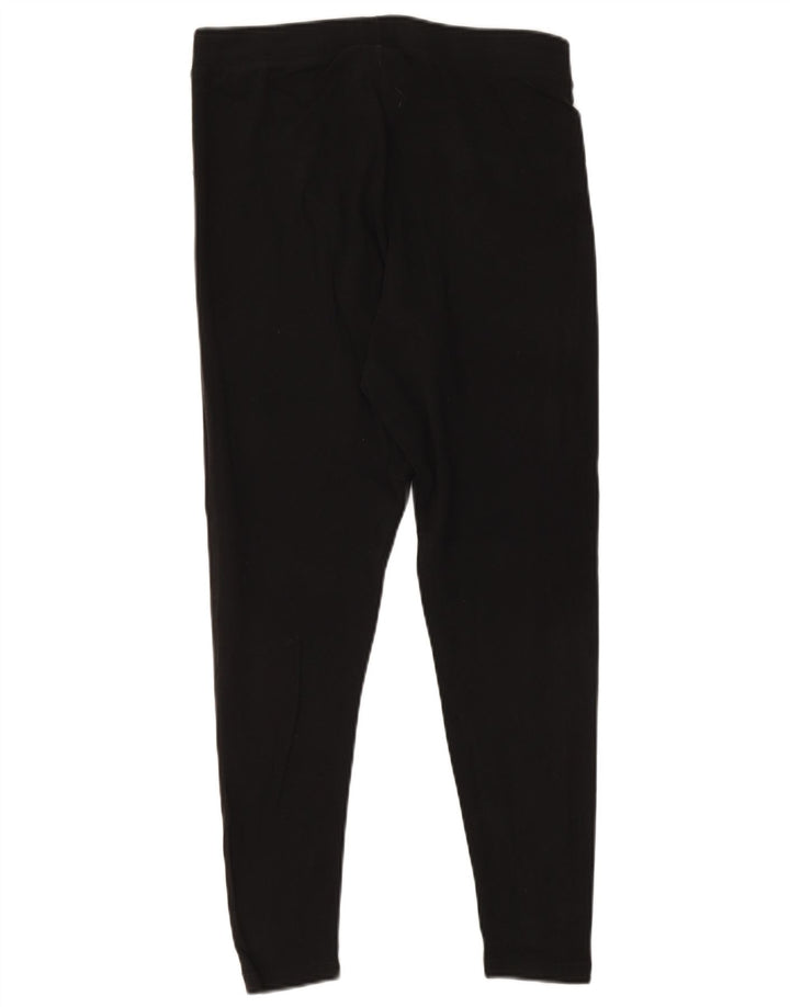 Leggings grafic ADIDAS pentru femei UK 18 XL bumbac negru