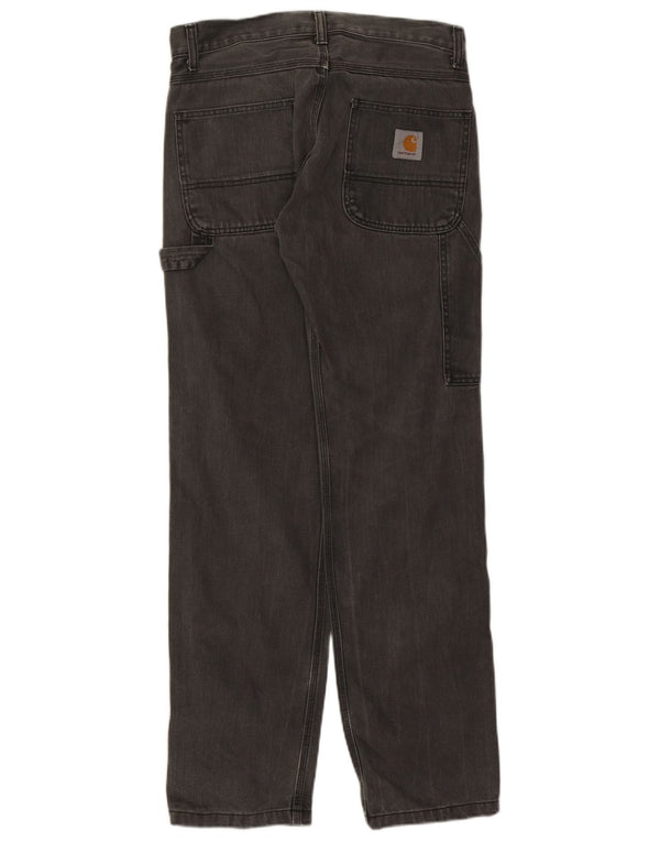 Carhartt Mens Cargo Straight Jeans W30 L32 Grey Cotton