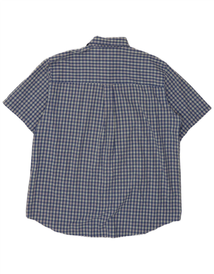 Cămașă cu mânecă scurtă Chaps pentru bărbați, cu mânecă scurtă, XL, albastru, din bumbac