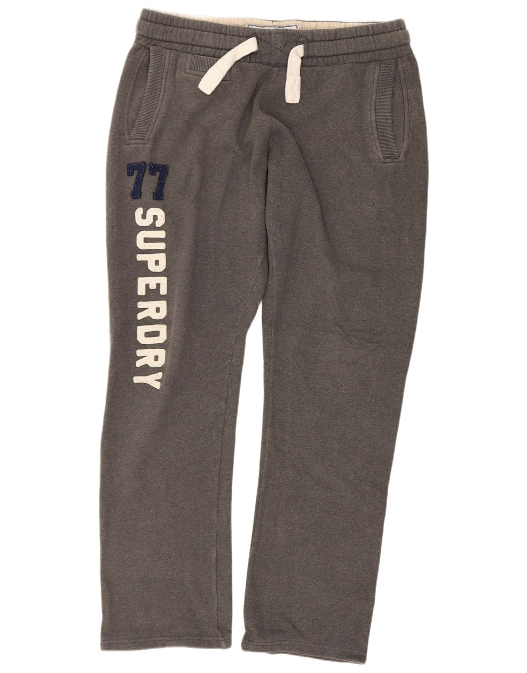 Pantaloni de trening grafic pentru bărbați Superdry, bumbac gri mediu