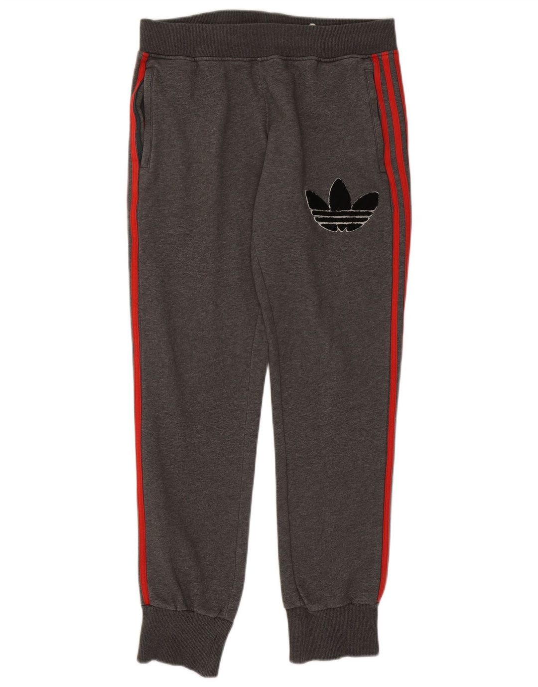 Pantaloni de trening grafic pentru bărbați ADIDAS Joggeri din bumbac gri mediu