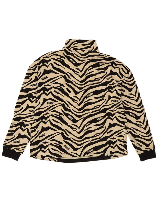 Pulover supradimensionat pentru femei PUMA UK 14 Medium Off White