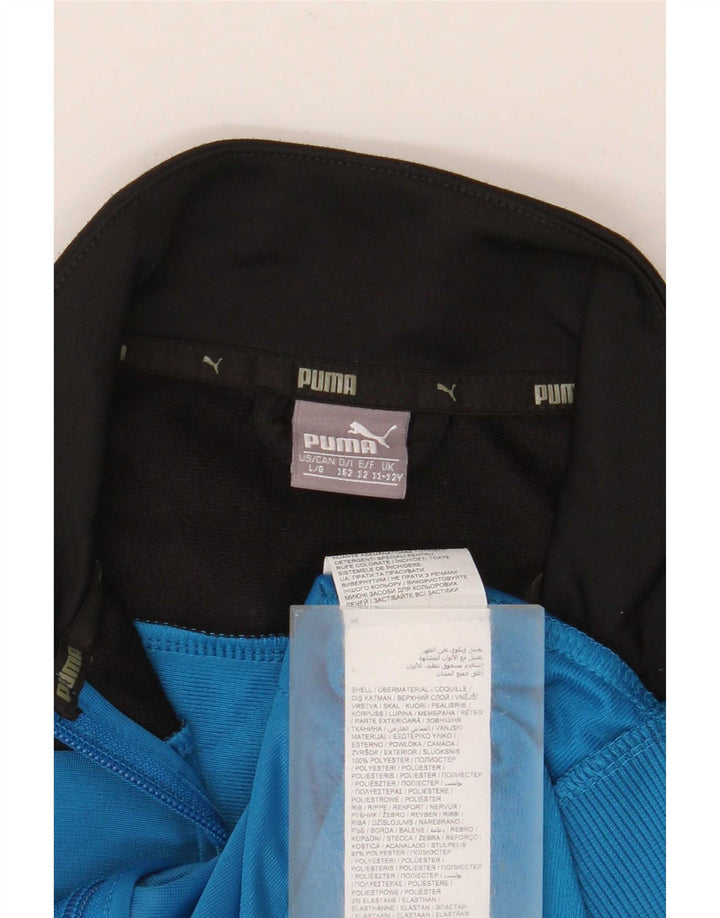 Jachetă de trening Puma pentru băieți 11-12 ani, mare, albastru, poliester color bloc