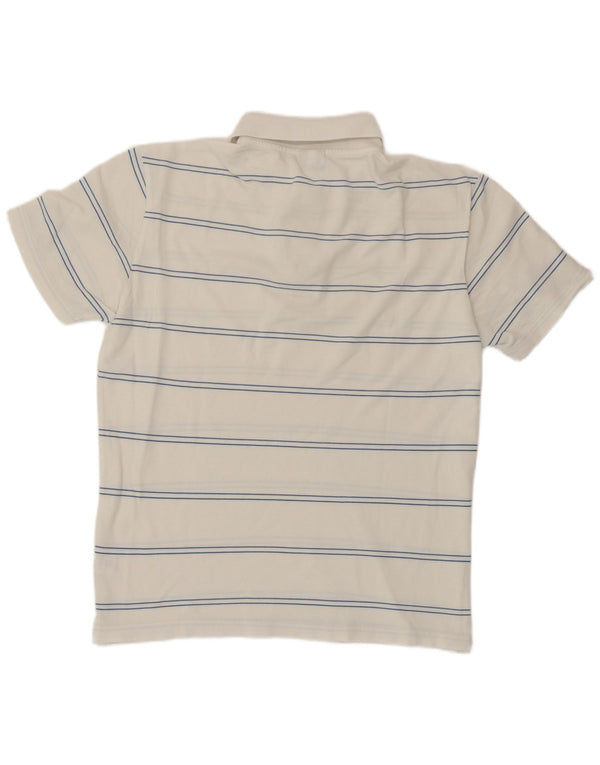 Tricou polo Asics pentru bărbați, bumbac cu dungi albe medii