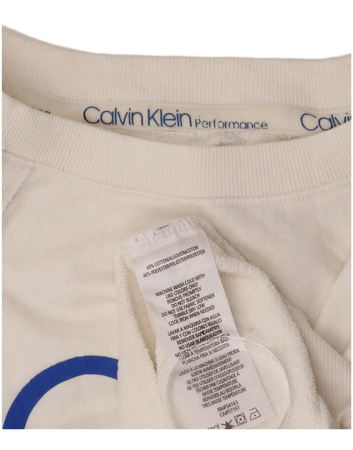 CALVIN KLEIN Hanorac de performanță pentru femei Jumper UK 8 Small White