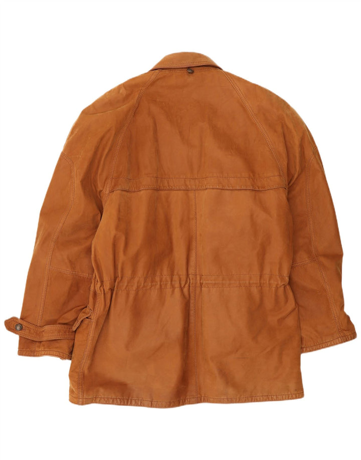 Geacă de piele vintage pentru bărbați IT 54 2XL maro