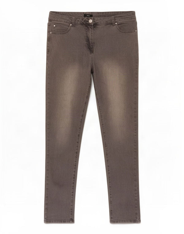 Blugi skinny pentru femei M&Co UK 14 Large W30 L29 Bumbac gri