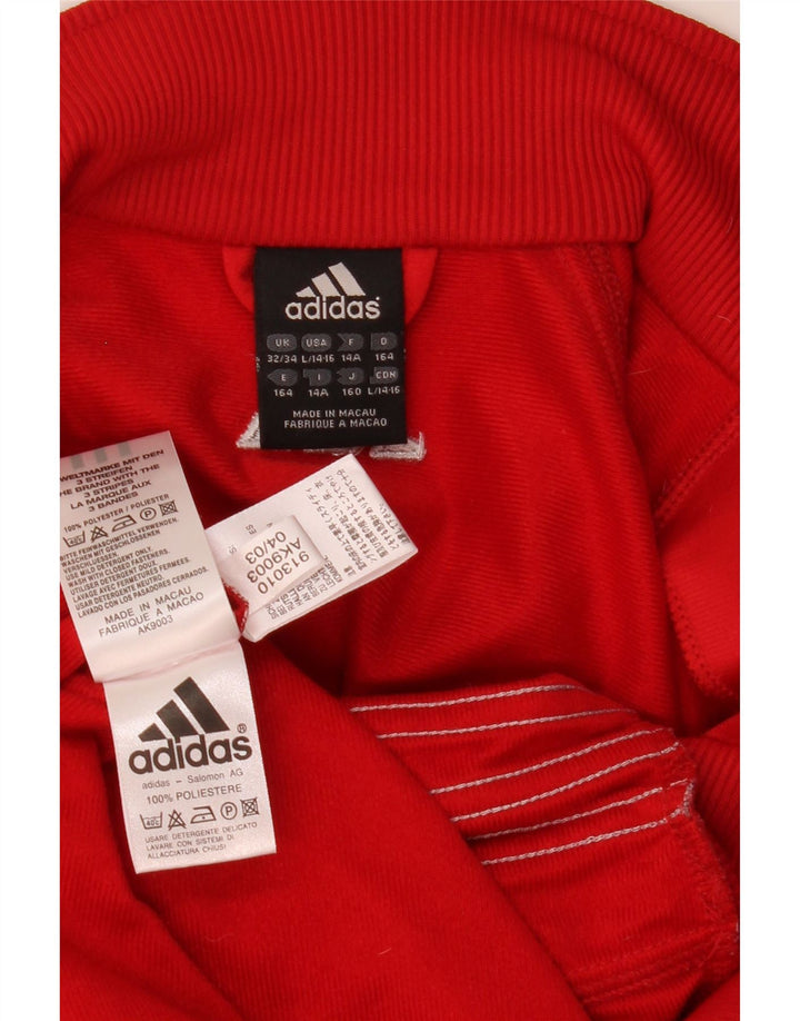 Jachetă de trening pentru băieți Adidas 13-14 ani poliester roșu