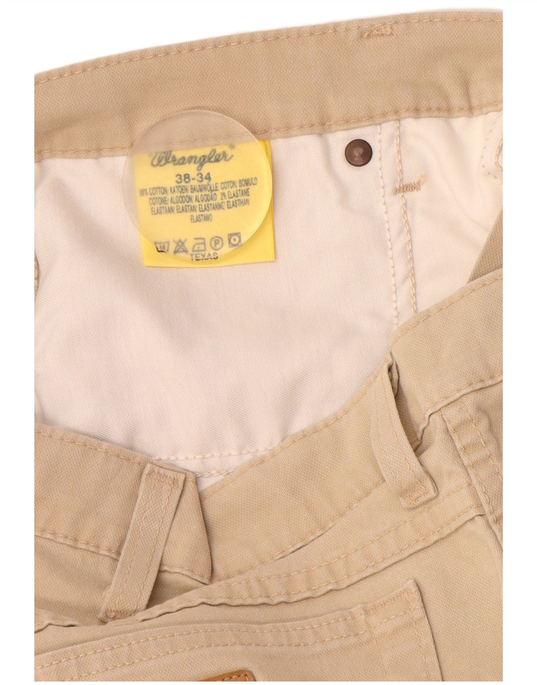 WRANGLER Pantaloni casual Texas pentru bărbați W38 L32 bumbac bej