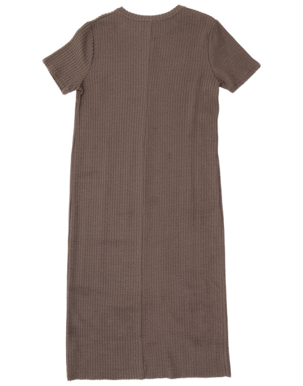 Rochie Pulover cu mâneci scurte Trafaluc pentru femei UK 14 mare bumbac gri