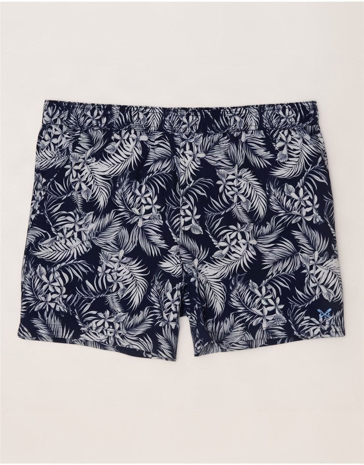 Crew Clothing Pantaloni scurți de înot pentru bărbați, medii, bleumarin, florale
