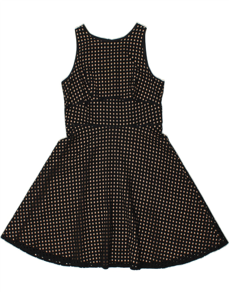 ANN TAYLOR LOFT Womens Sleeveless A-Line Dress US 6 Medium Black Spotted Vintage Ann Taylor Loft and Second-Hand Ann Taylor Loft from Messina Hembry 