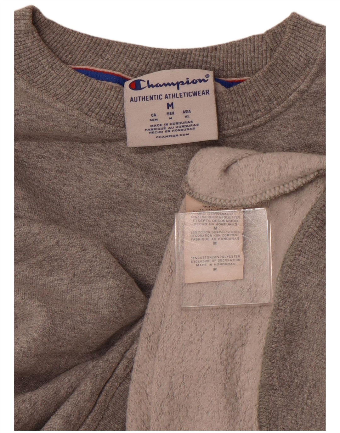 Pulover cu grafic pentru femei CHAMPION UK 14 Bumbac gri mediu