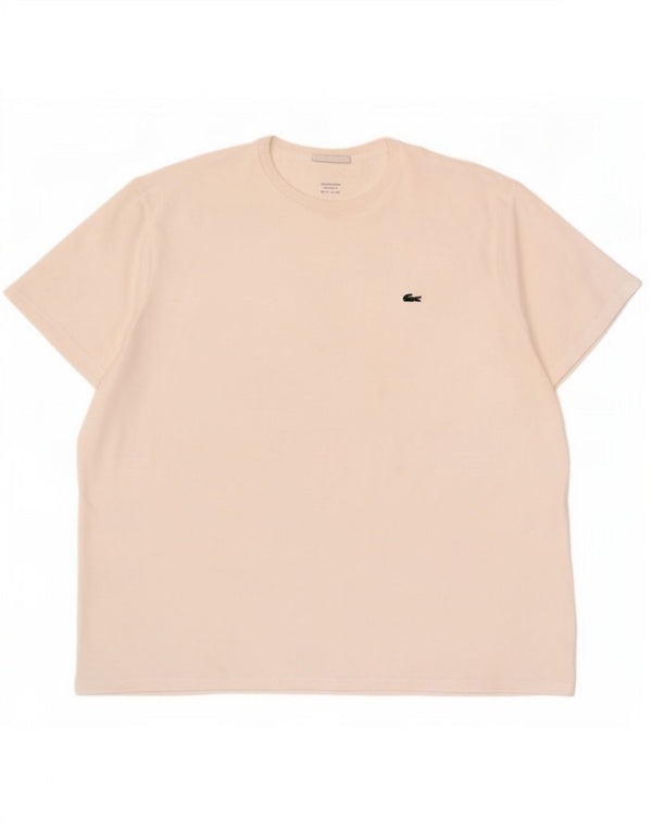 Tricou Lacoste pentru bărbați, cu croiala normală, top mărime 9 4XL, bumbac alb