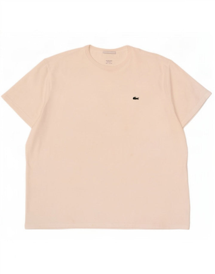 Tricou Lacoste pentru bărbați, cu croiala normală, top mărime 9 4XL, bumbac alb