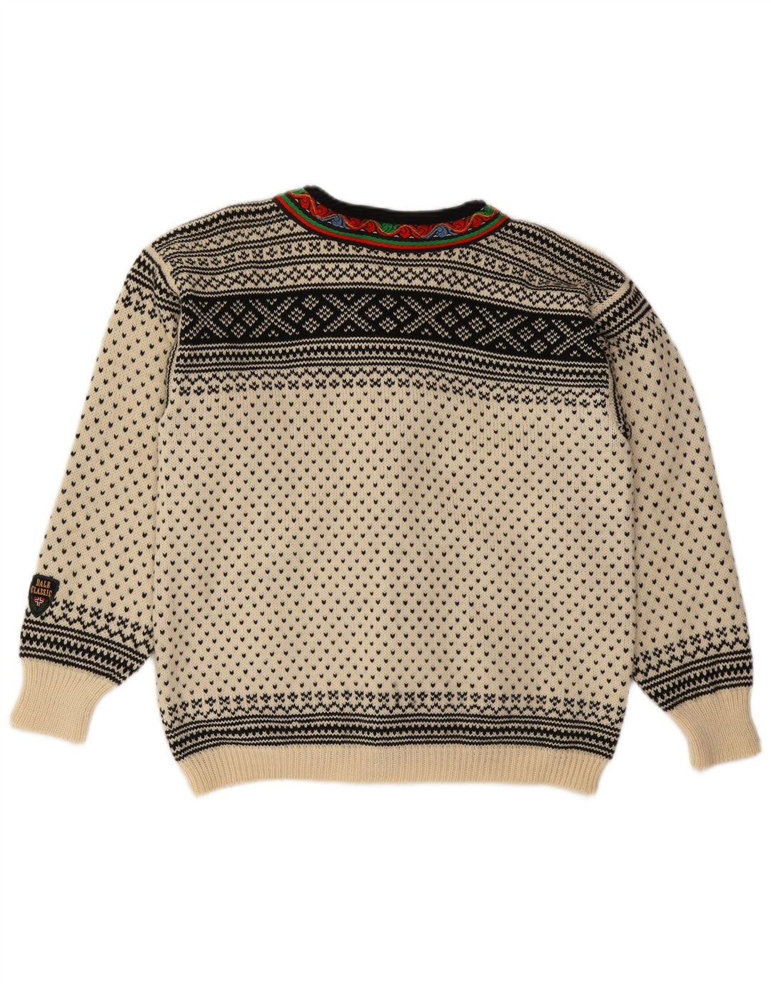 Pulover cardigan pentru femei DALE OF NORWAY UK 14 Medium Off White Fair Isle