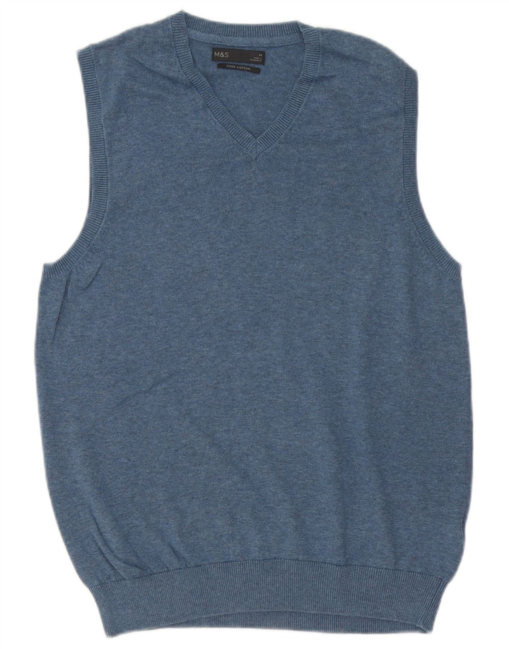 Marks & Spencer Vestă pentru bărbați Tank Top Bumbac albastru mediu