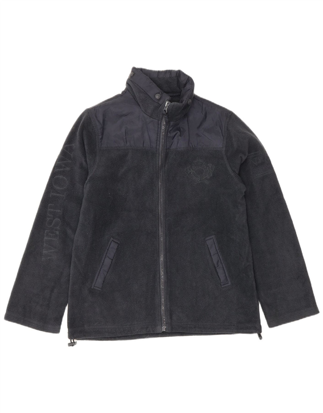 MASSIMO DUTTI Jachetă fleece cu grafică pentru băieți 11-12 ani poliester bleumarin